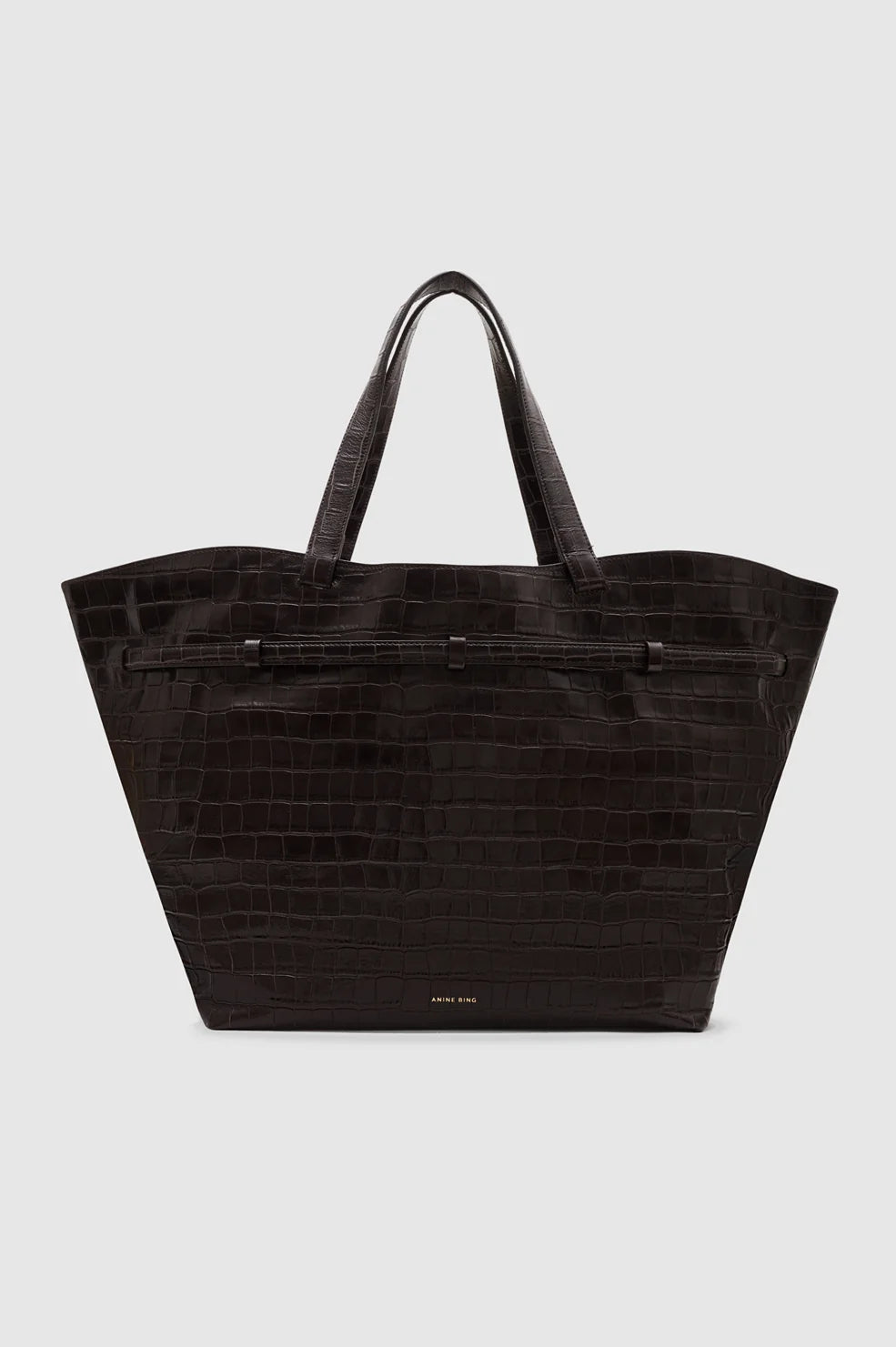 Elly Tote Embossed in Dark Brown