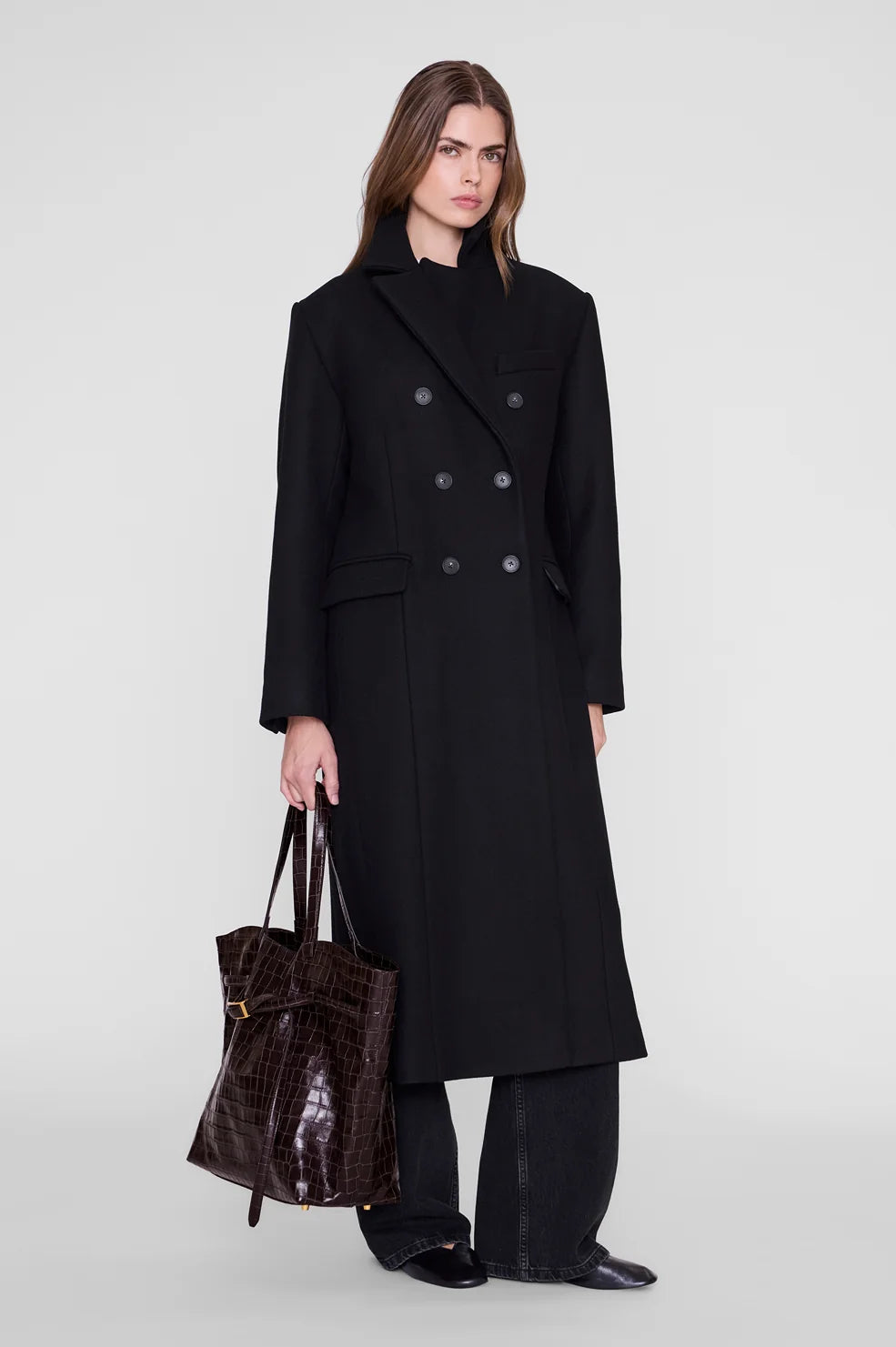 Elly Tote Embossed in Dark Brown