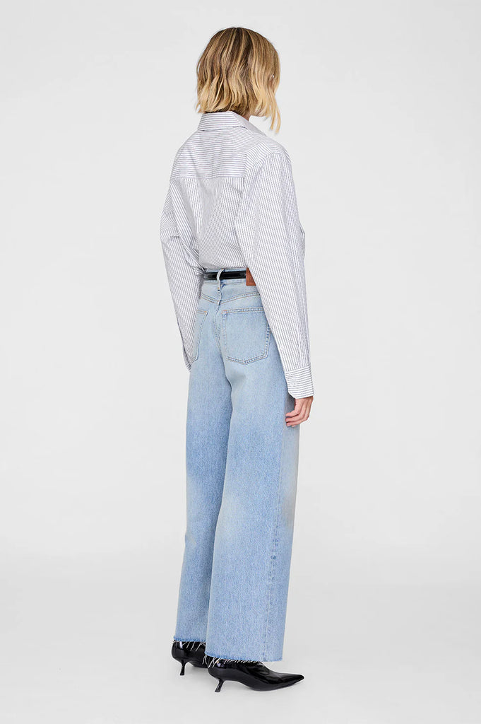 Essie Shirt in White and Navy Stripe