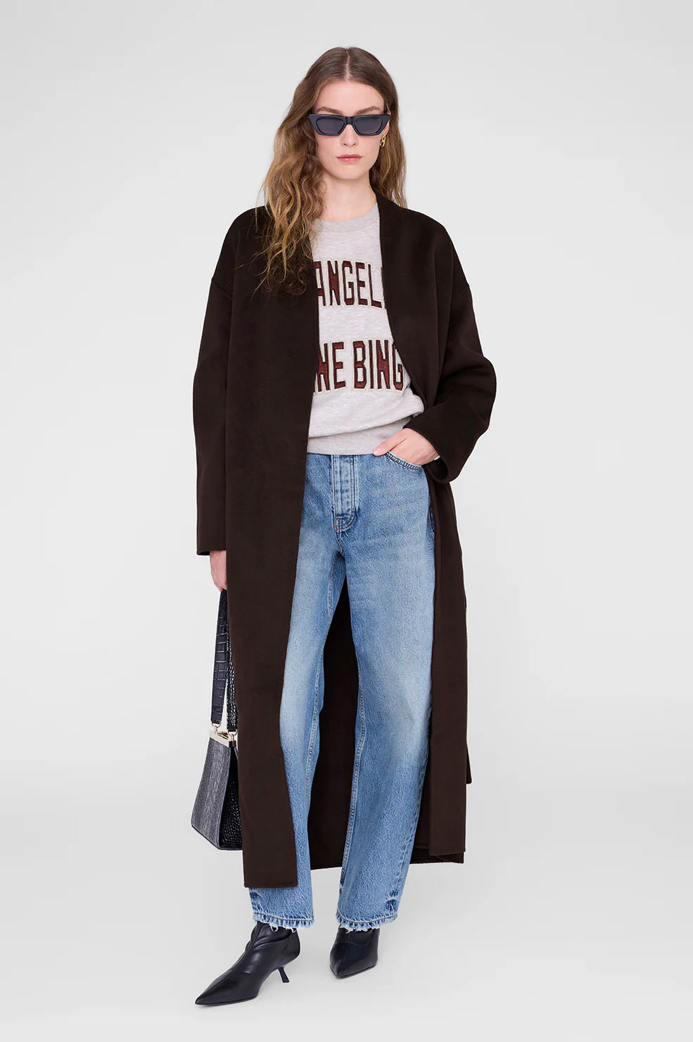 Harry Shrunken Sweatshirt LA in Oatmeal Melange