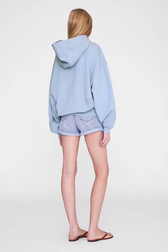 Harvey Sweatshirt Letterman in Washed Light Blue