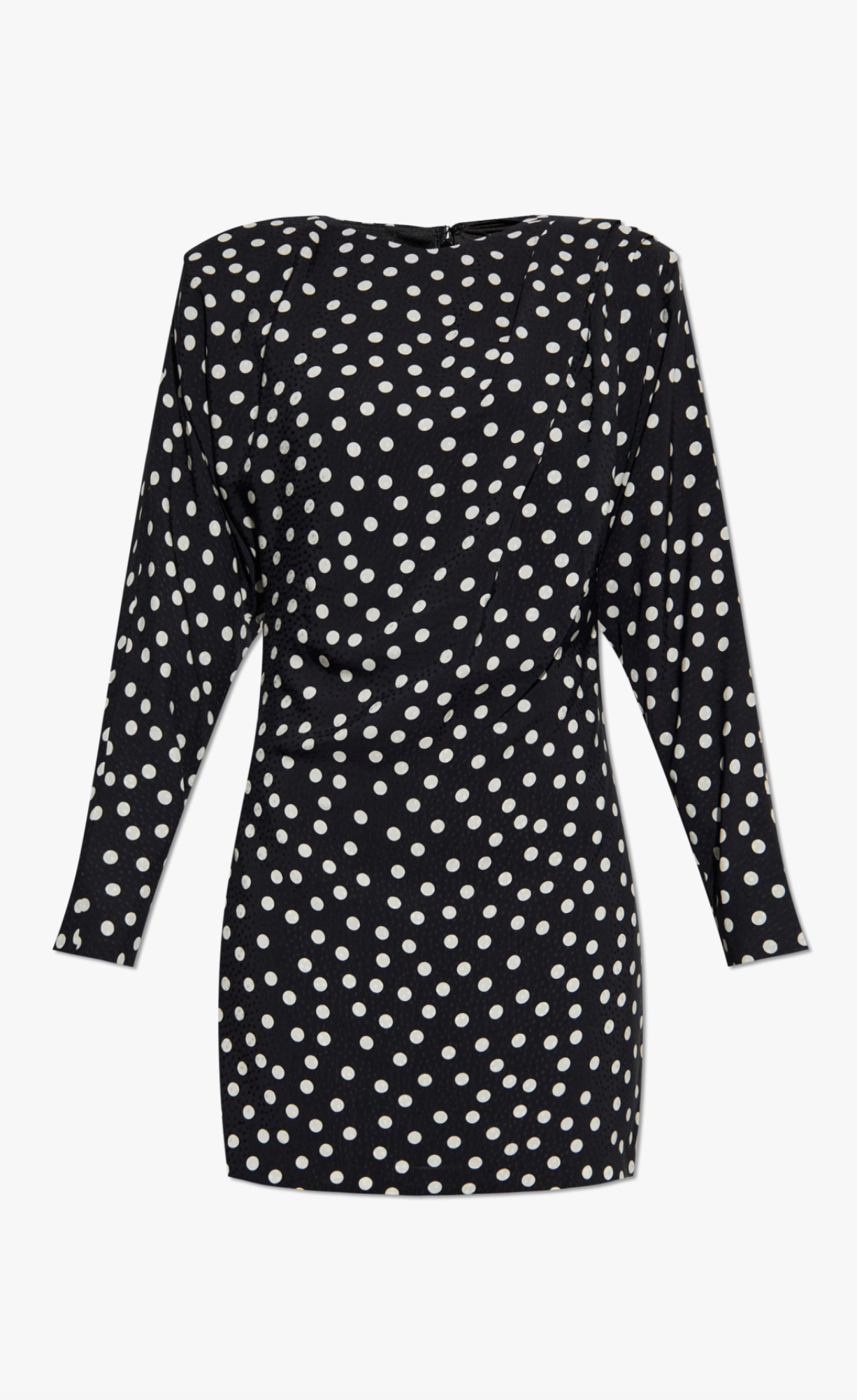 Haven Dress in Black and White Dot Jacquard