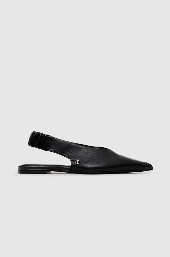 Hilda Slingback Flats in Black