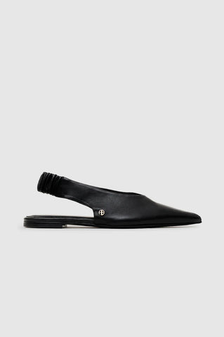Hilda Slingback Flats in Black