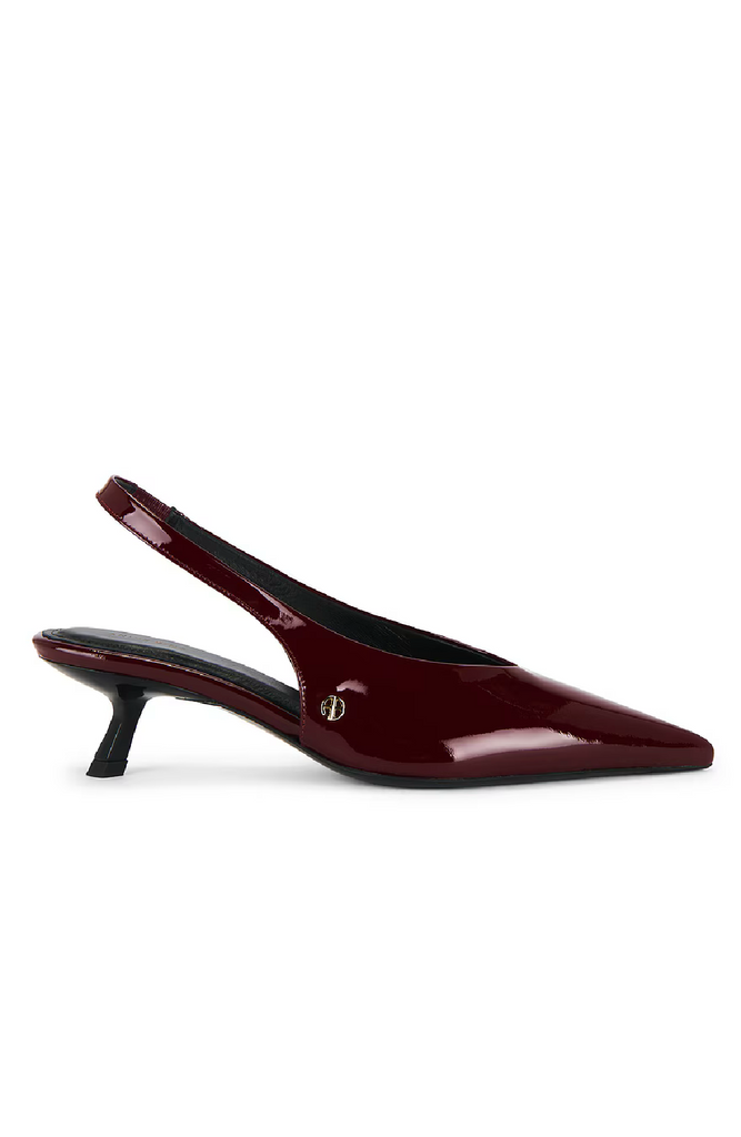 Anine Bing Hilda Slingback Pumps in Oxblood Patent