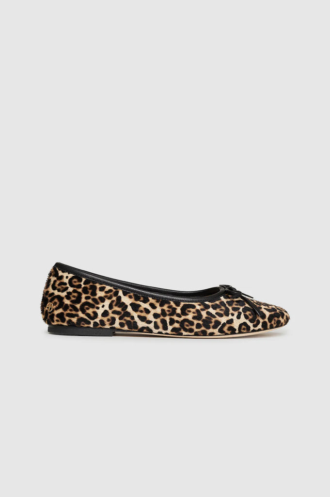 Jamie Flats in Leopard Calf Hair