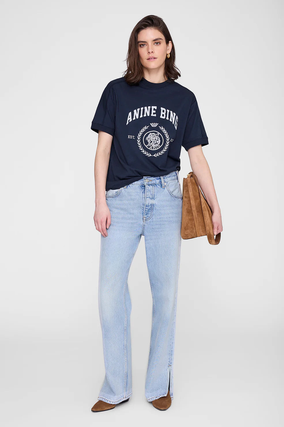 Jaylin Tee Collegiate in Navy