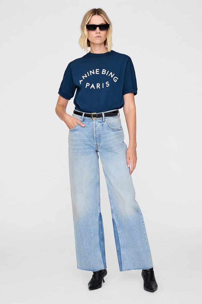 Jaylin Tee Paris in Washed Navy