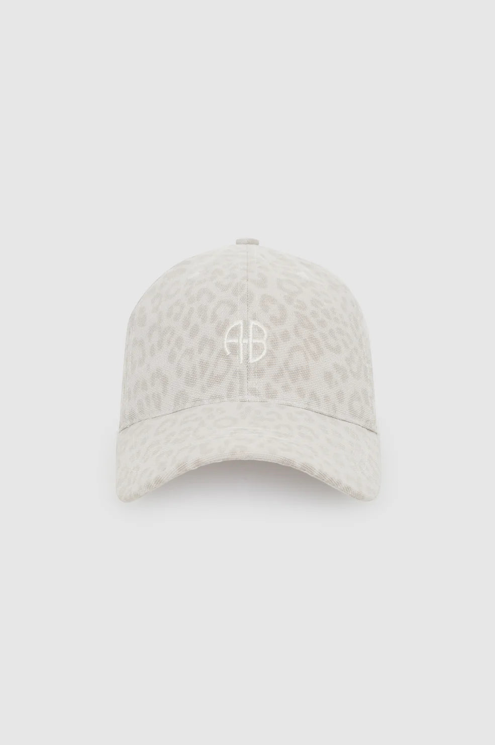 Jeremy Baseball Cap AB in Washed White Leopard
