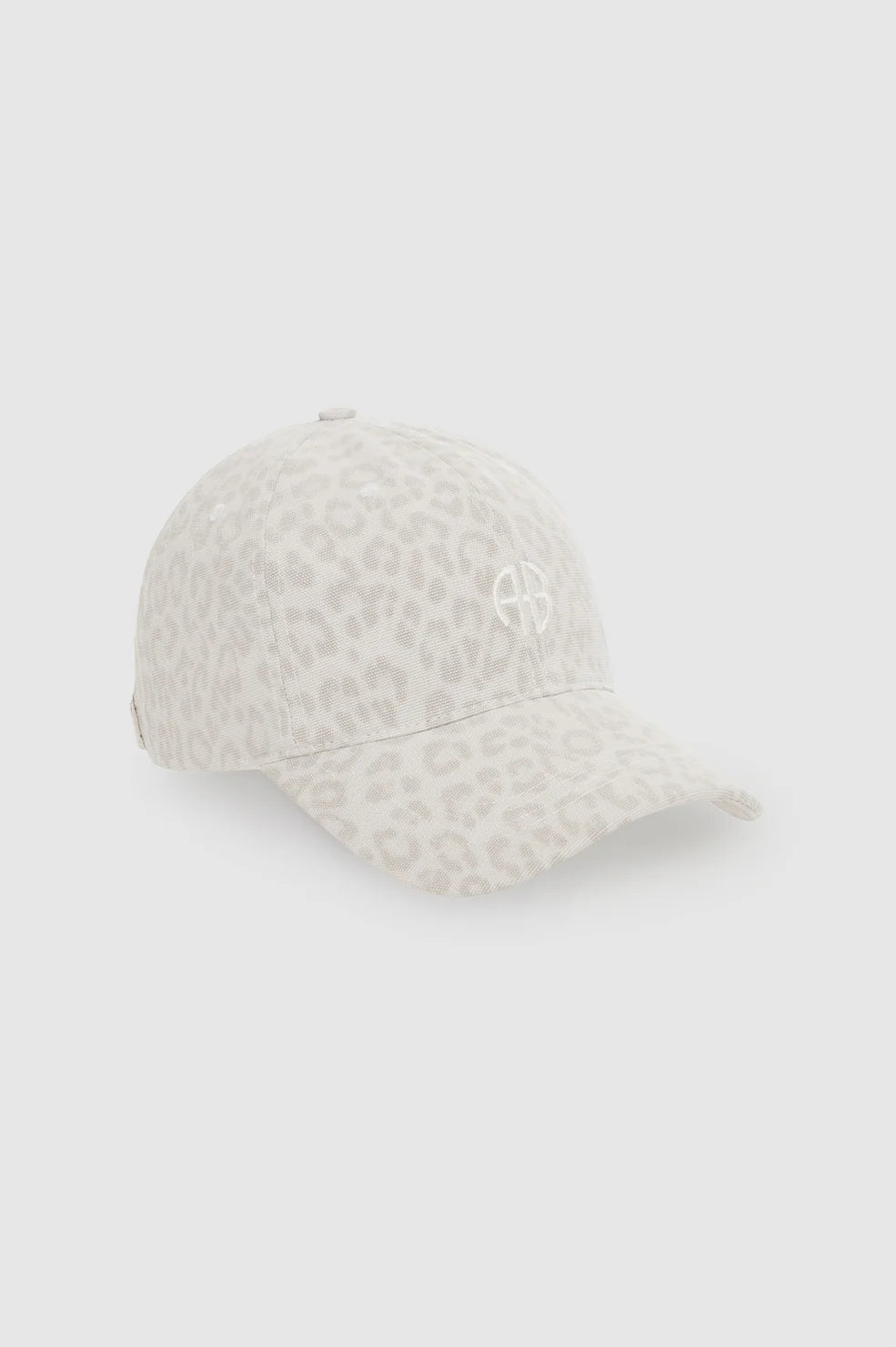 Jeremy Baseball Cap AB in Washed White Leopard