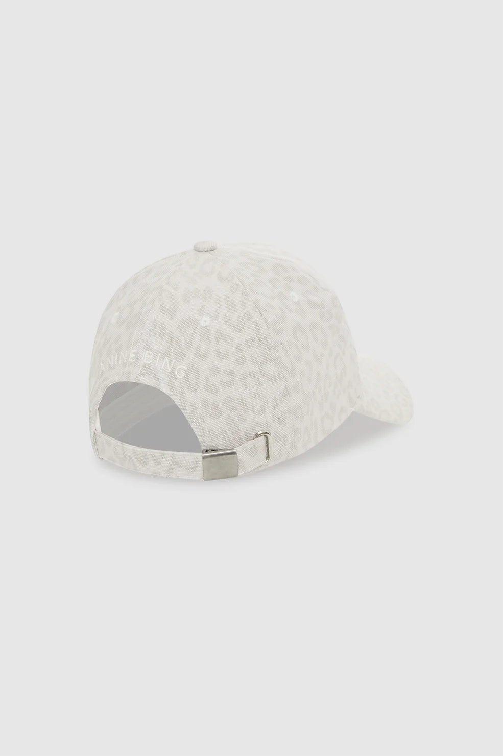 Jeremy Baseball Cap AB in Washed White Leopard