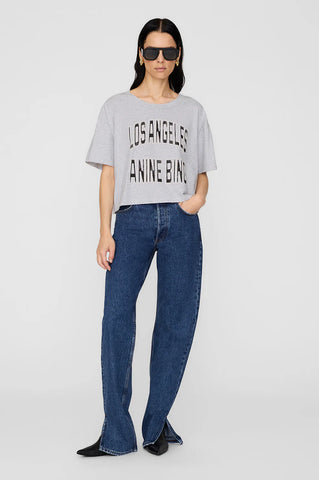 Johnny Cropped Tee in Grey