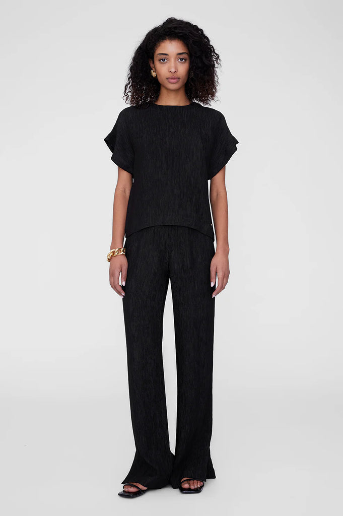 Jollie Top in Black Crinkle