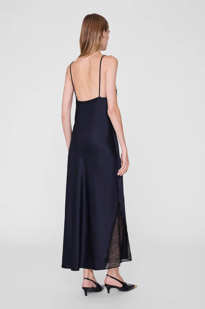 Judy Dress in Navy and Black Lace