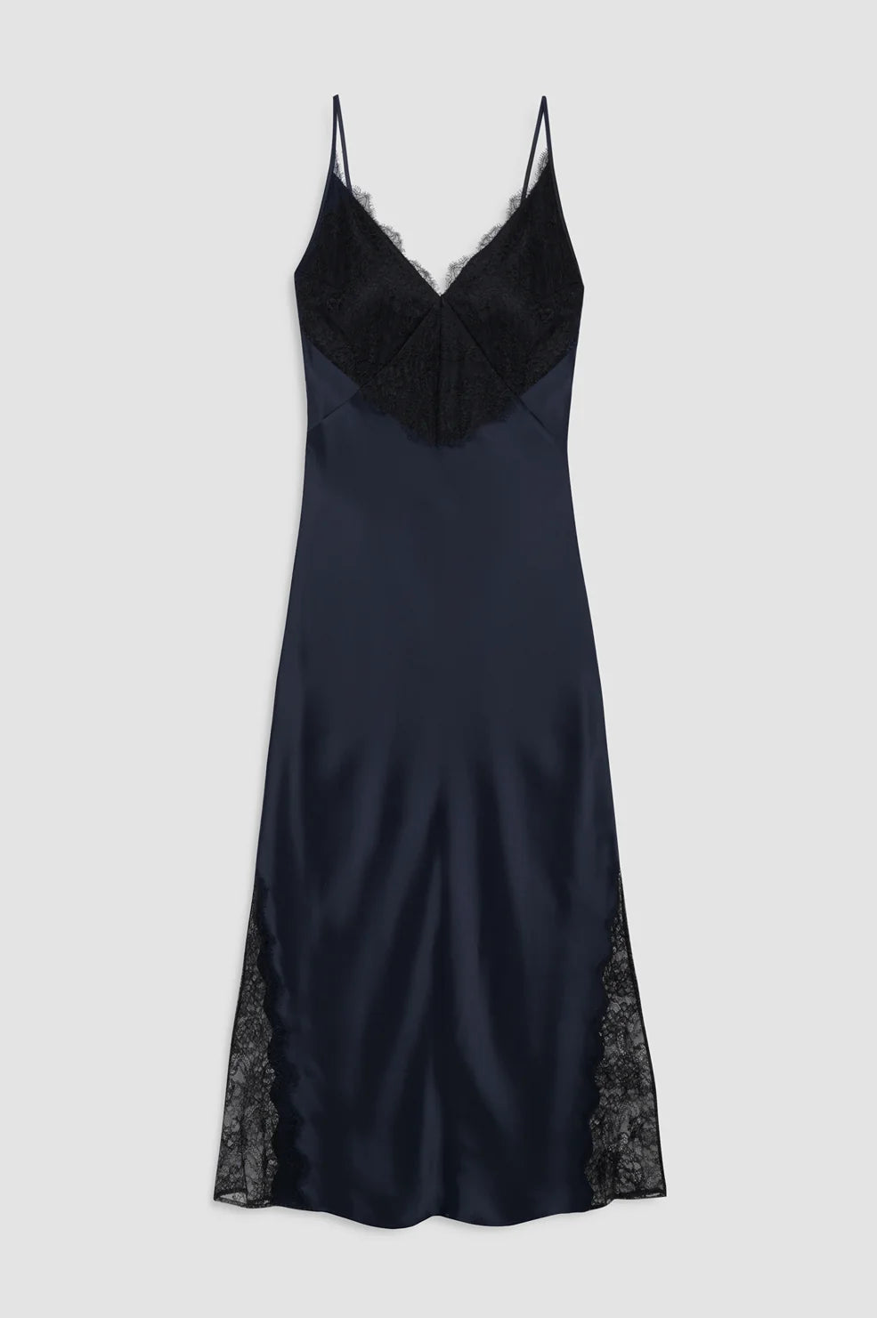 Judy Dress in Navy and Black Lace