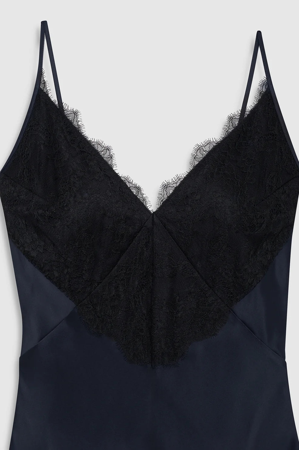Judy Dress in Navy and Black Lace