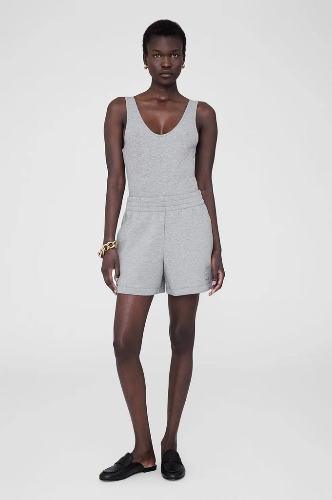 Kam Short Framed Monogram in Heather Grey