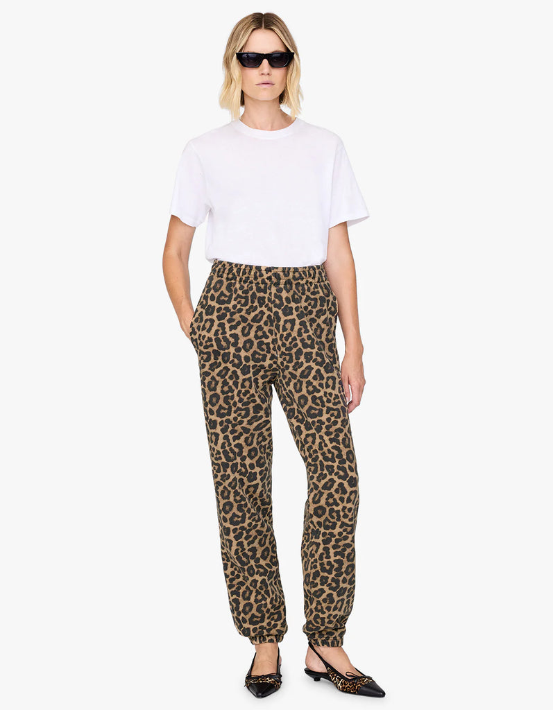 Karter Jogger Framed Monogram in Black and Brown Leopard