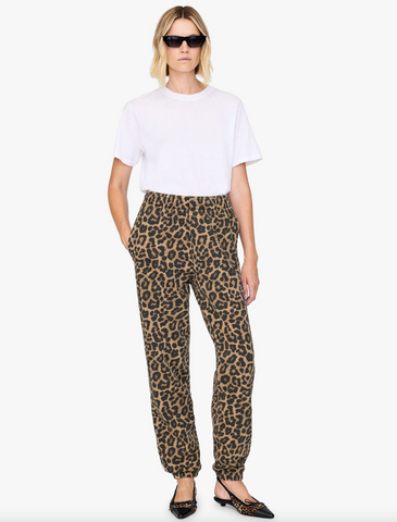 Karter Jogger Framed Monogram in Black and Brown Leopard