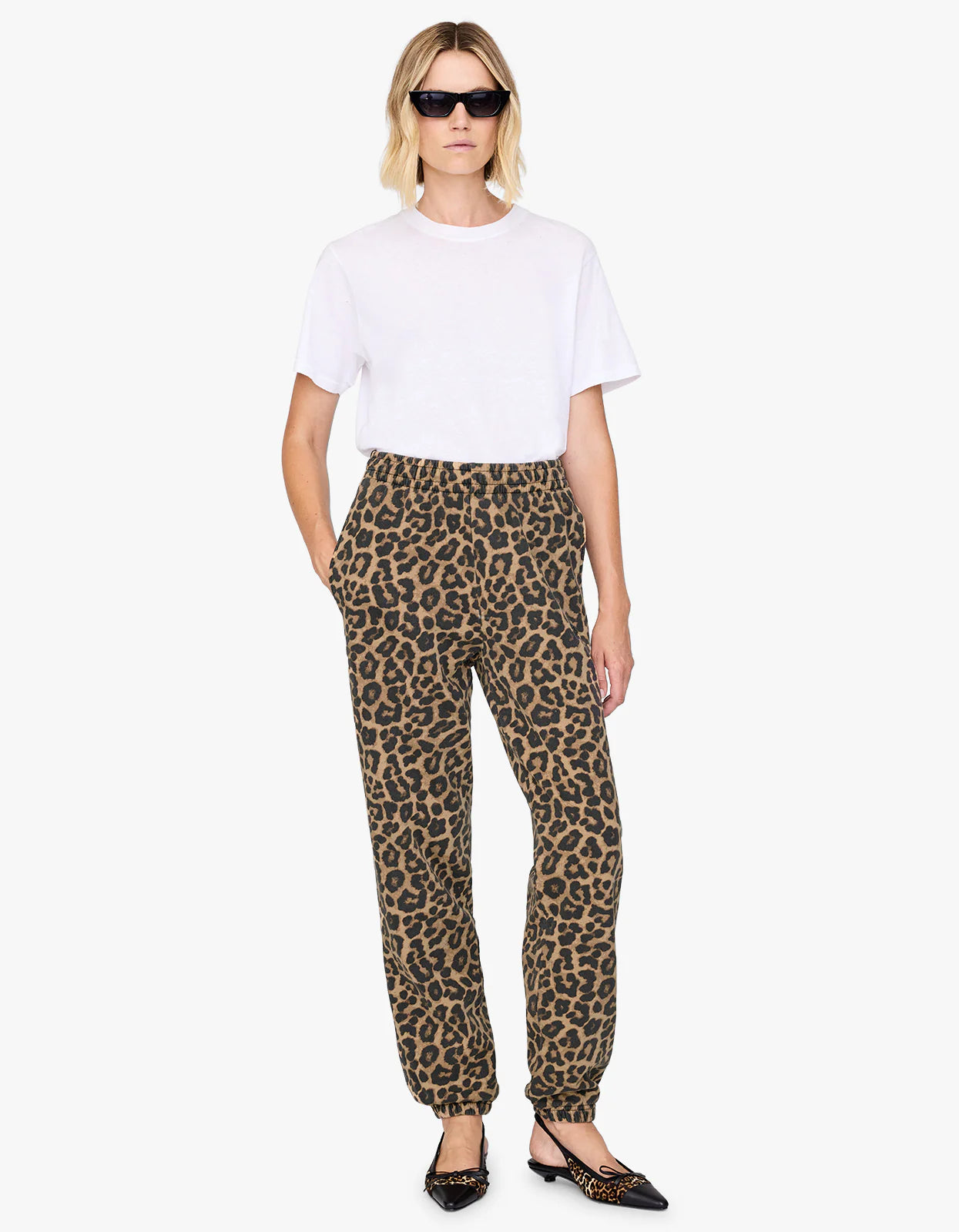 Karter Jogger Framed Monogram in Black and Brown Leopard
