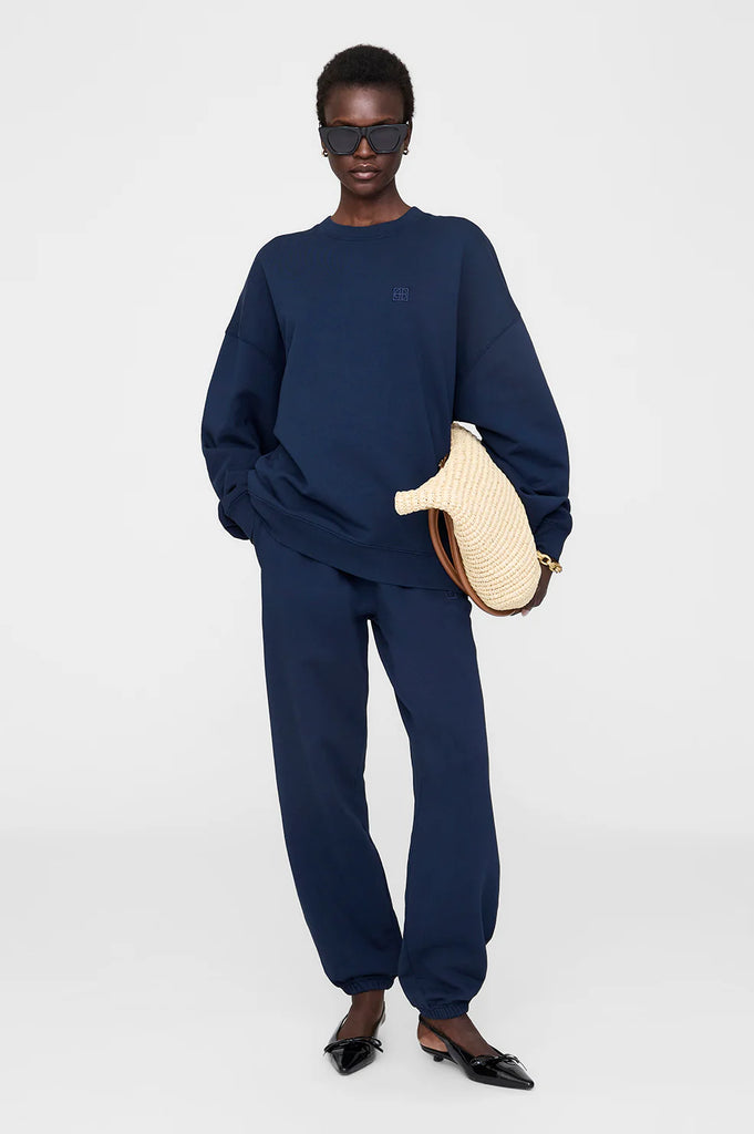 Karter Jogger Framed Monogram in Washed Navy