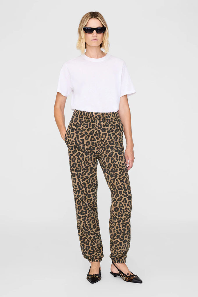 Karter Jogger Framed Monogram in Black and Brown Leopard