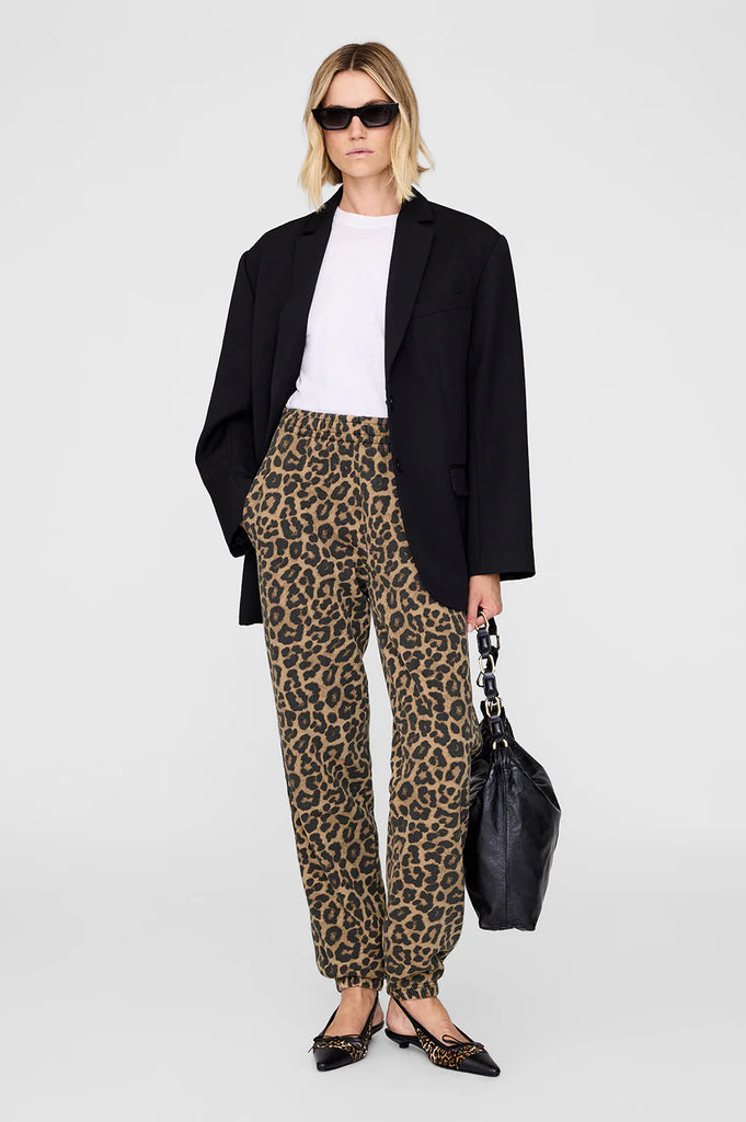 Karter Jogger Framed Monogram in Black and Brown Leopard