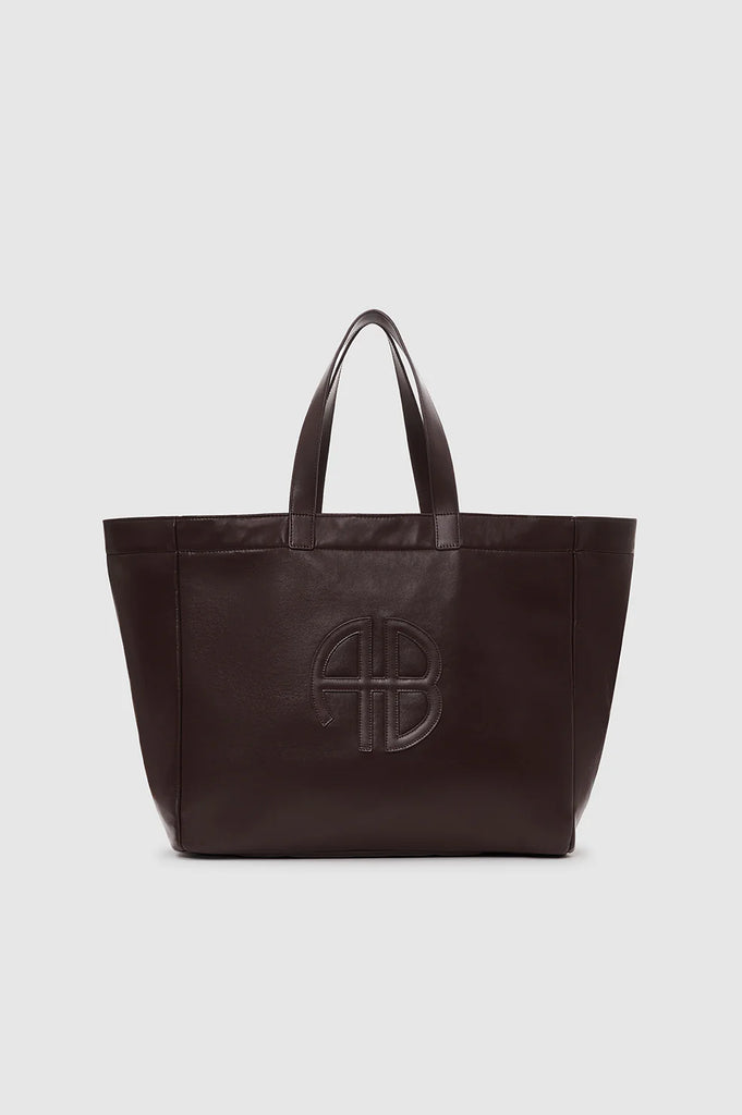 Large Rio Tote in Dark Brown Recycled Leather