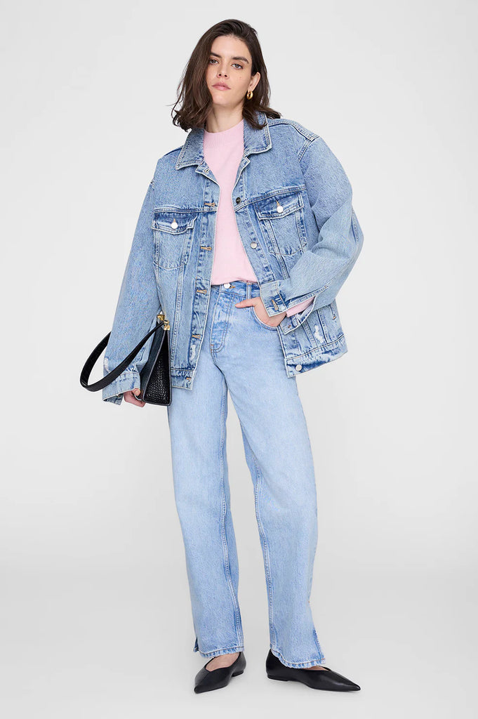 Lee Crew Sweater in Powder Pink