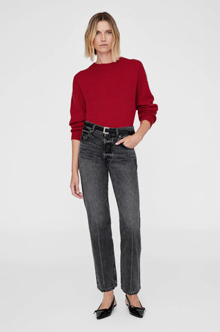 Lee Crew Sweater in Scarlet Red