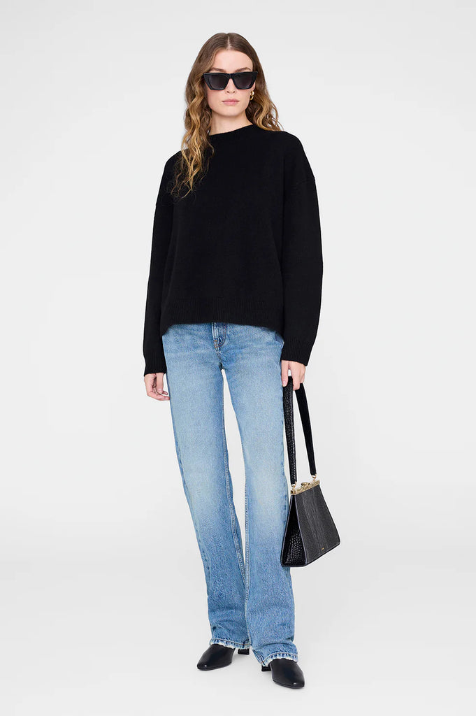 Lee Crew Sweater in Black