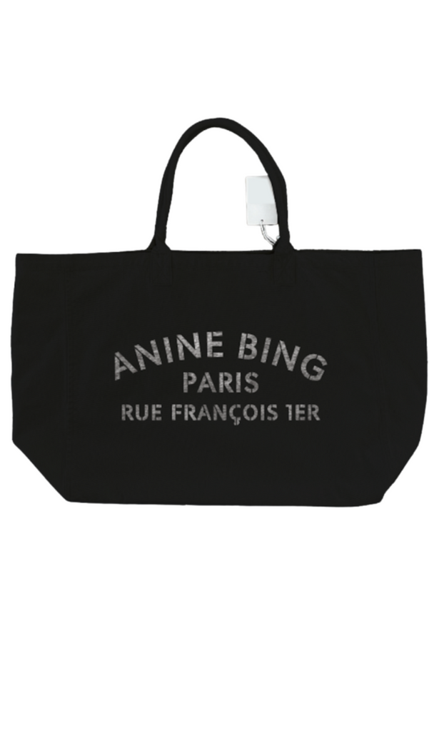 Leo Canvas Tote in Black