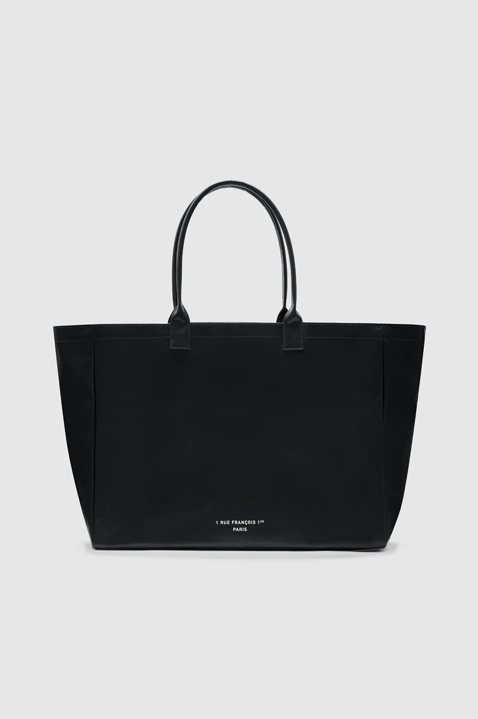 Leo Coated Canvas Tote in Black