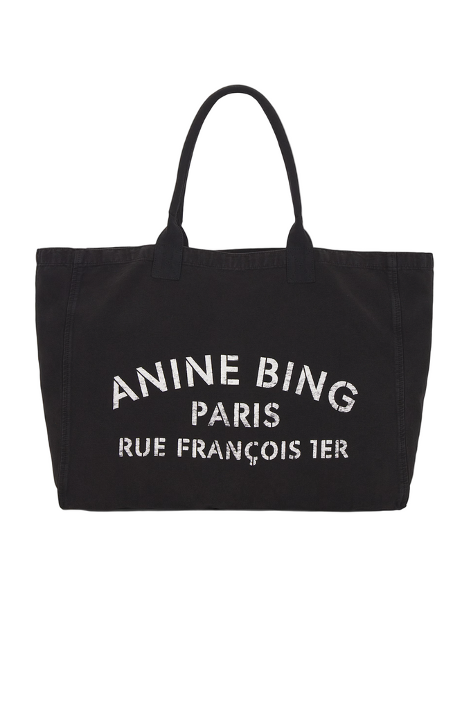 Leo Canvas Tote in Black