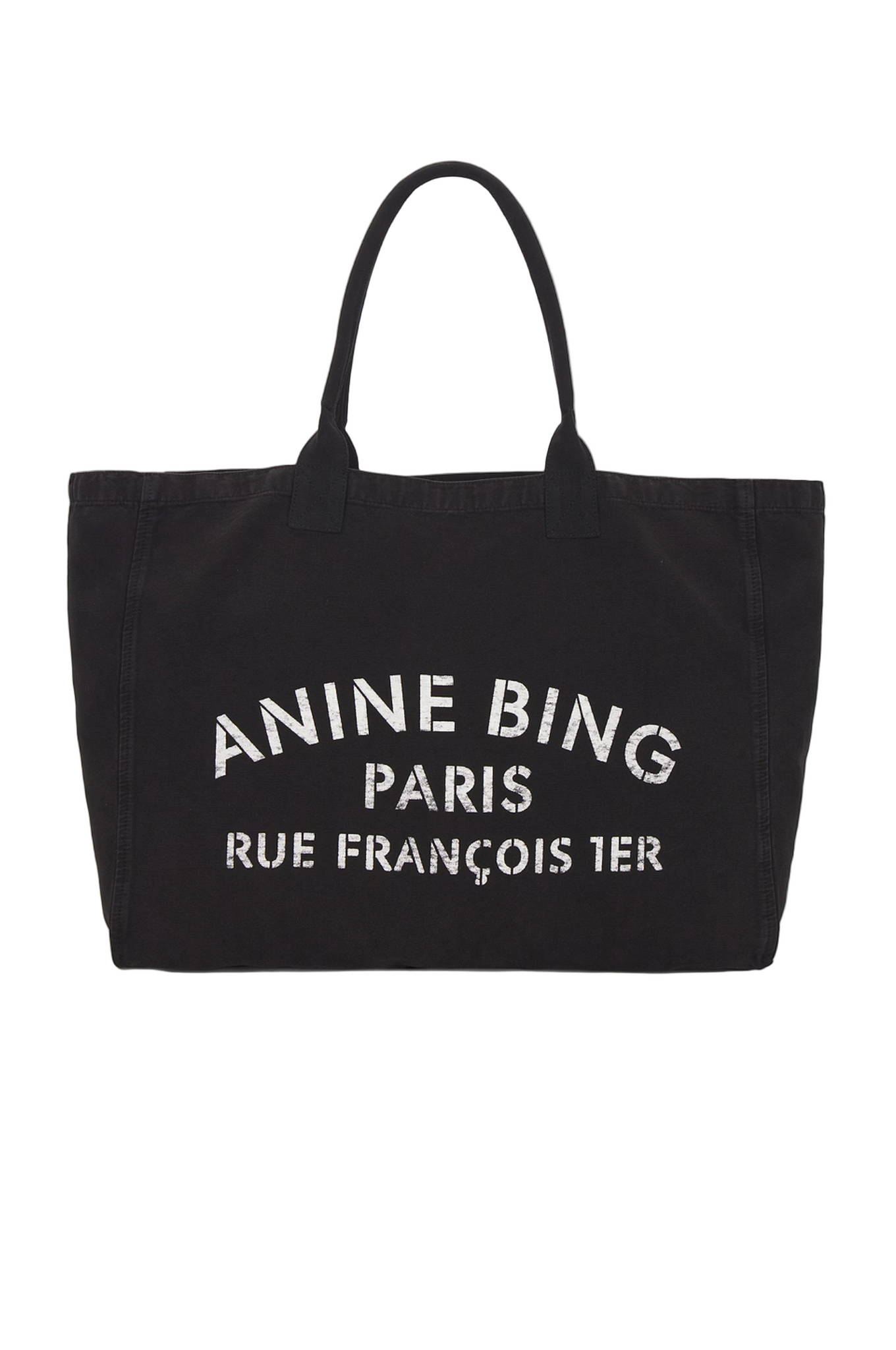 Leo Canvas Tote in Black