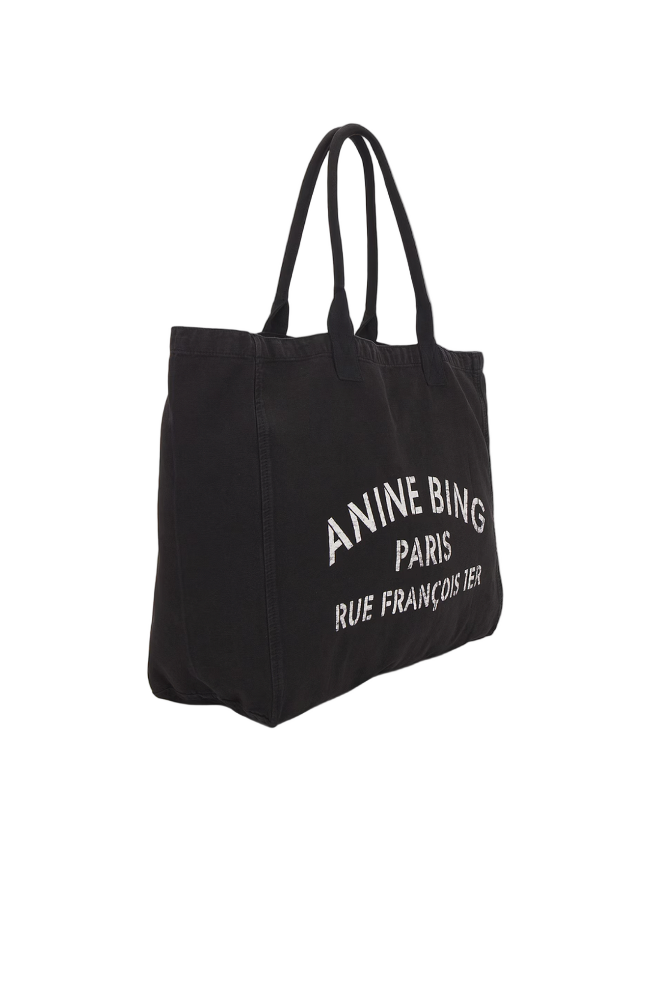 Leo Canvas Tote in Black