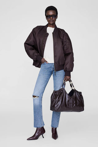 Leon Bomber in Deep Brown