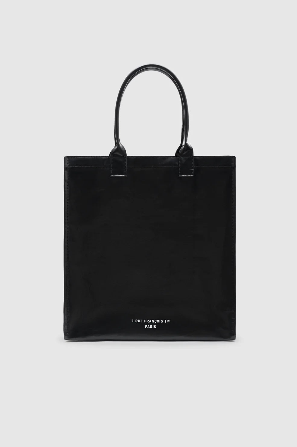 Leonie Coated Canvas Tote in Black
