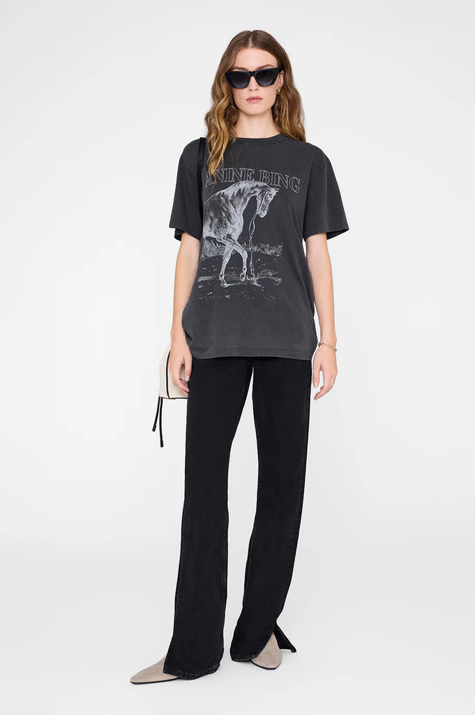 Lili Tee Horse in Washed Black