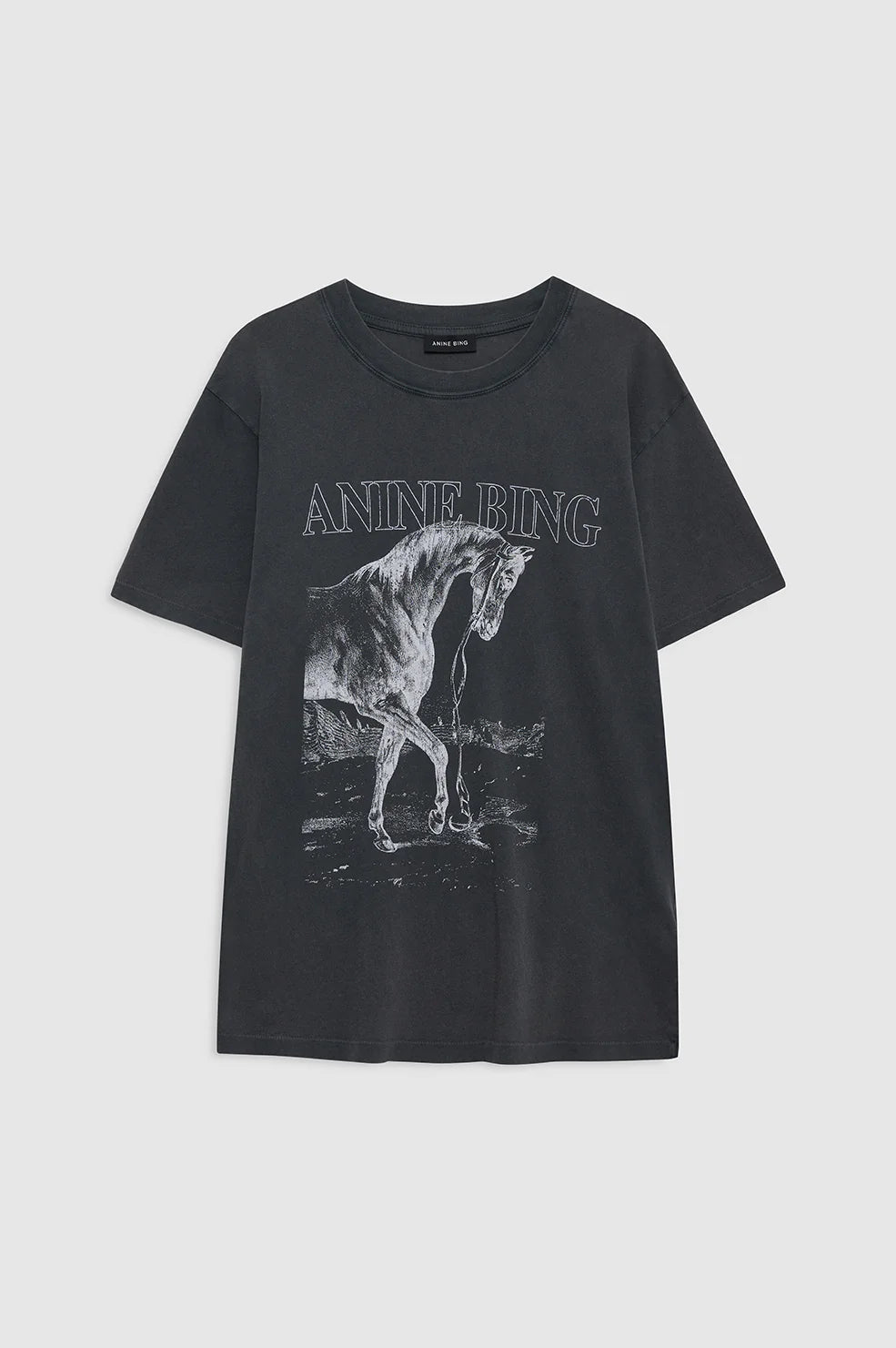 Lili Tee Horse in Washed Black