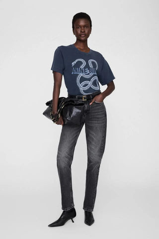 Lili Tee Snake in Washed Black