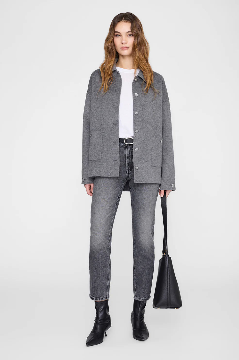 Luca Jacket in Heather Grey Cashmere Blend