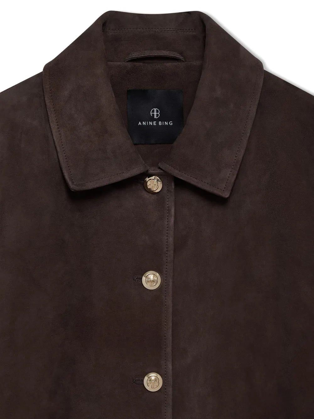Luca Suede Jacket in Deep Brown