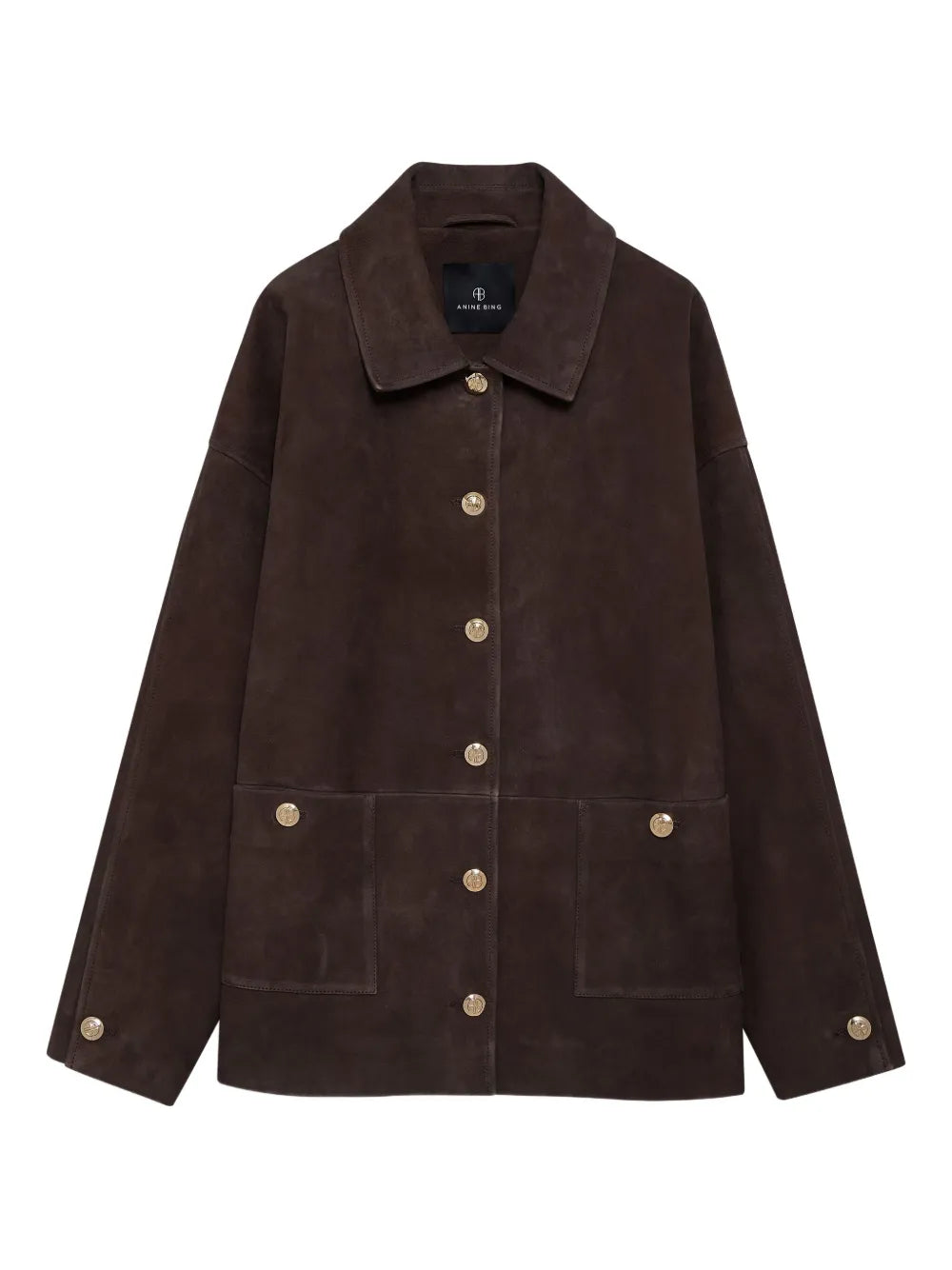 Luca Suede Jacket in Deep Brown