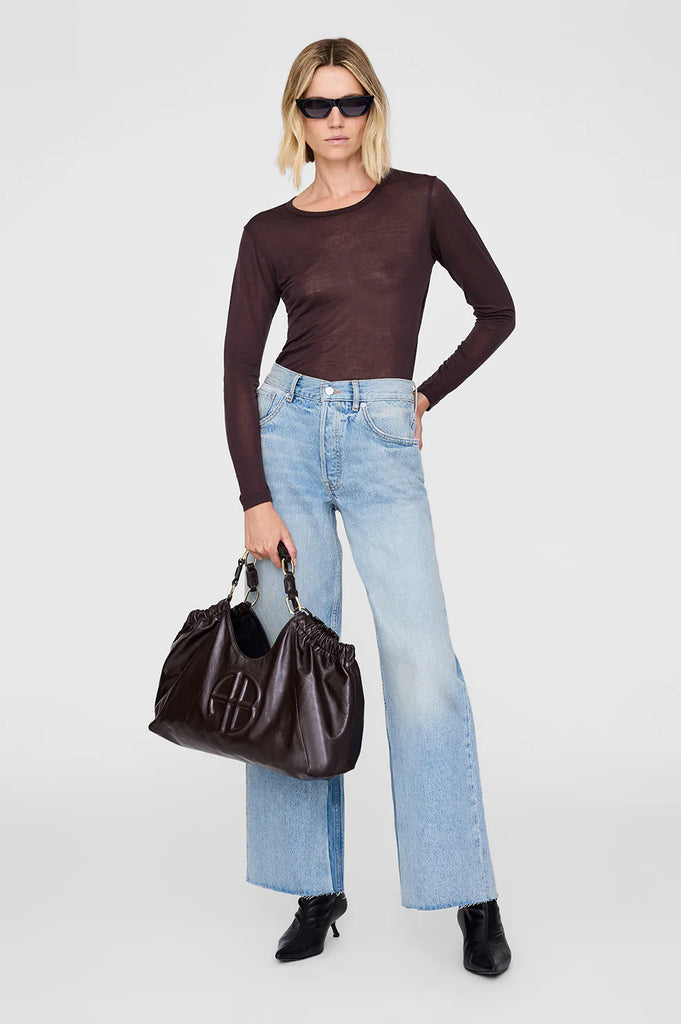 Medium Kate Tote in Dark Brown