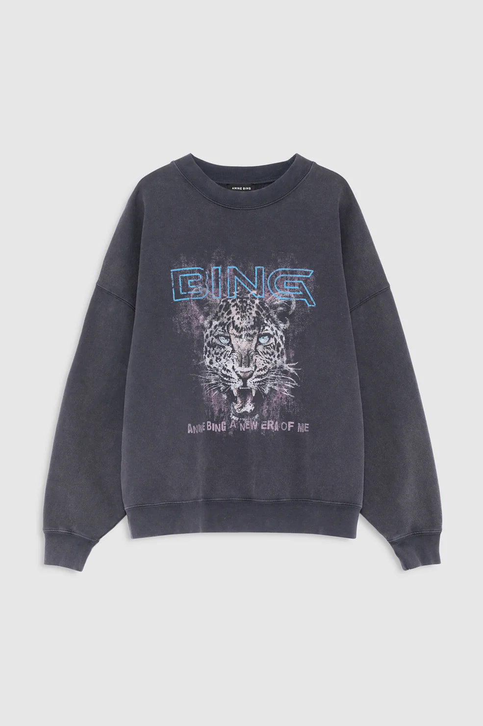 Miles Sweatshirt Leo Muse in Washed Black