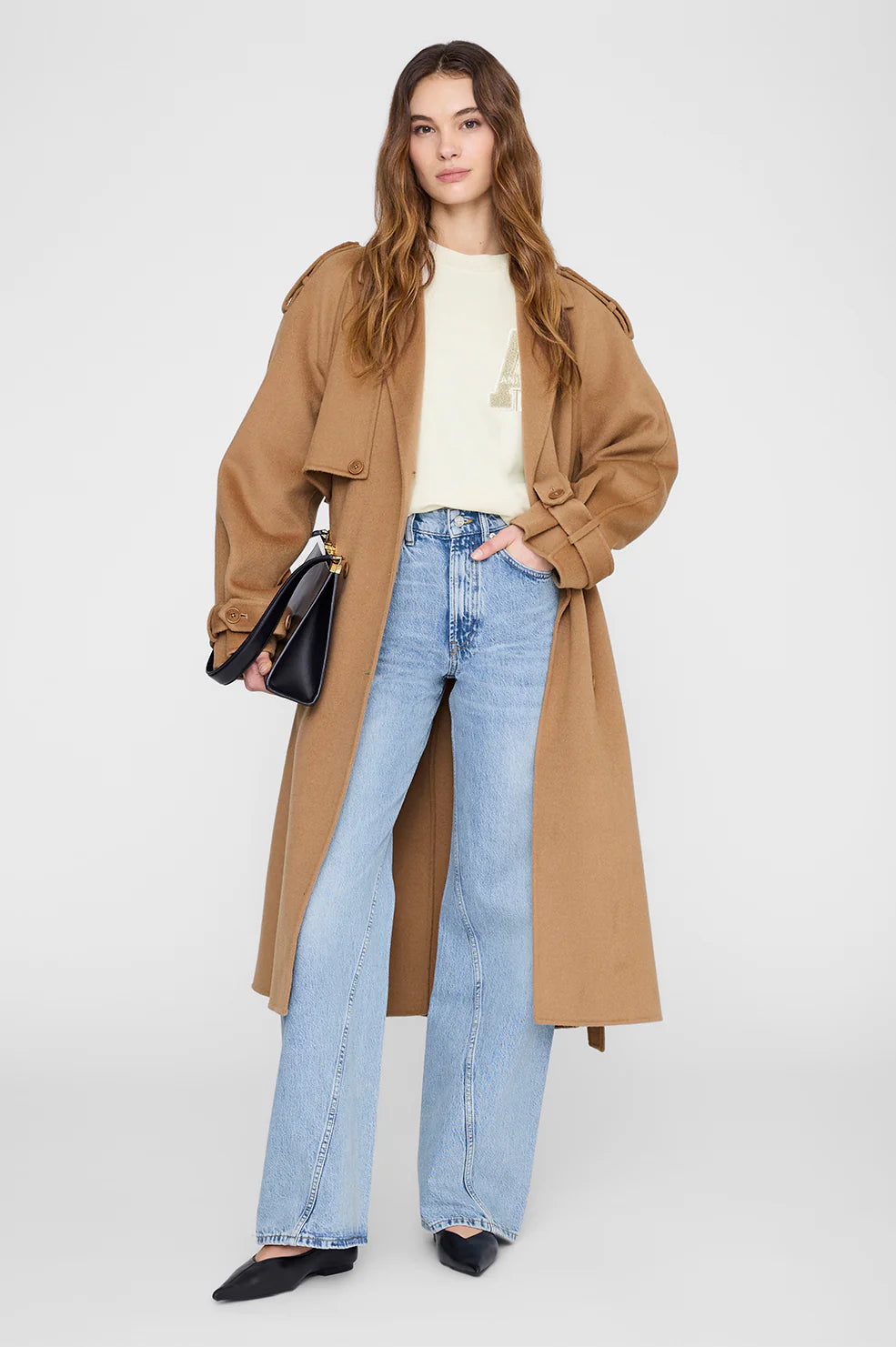 Miles Sweatshirt Letterman in Cream