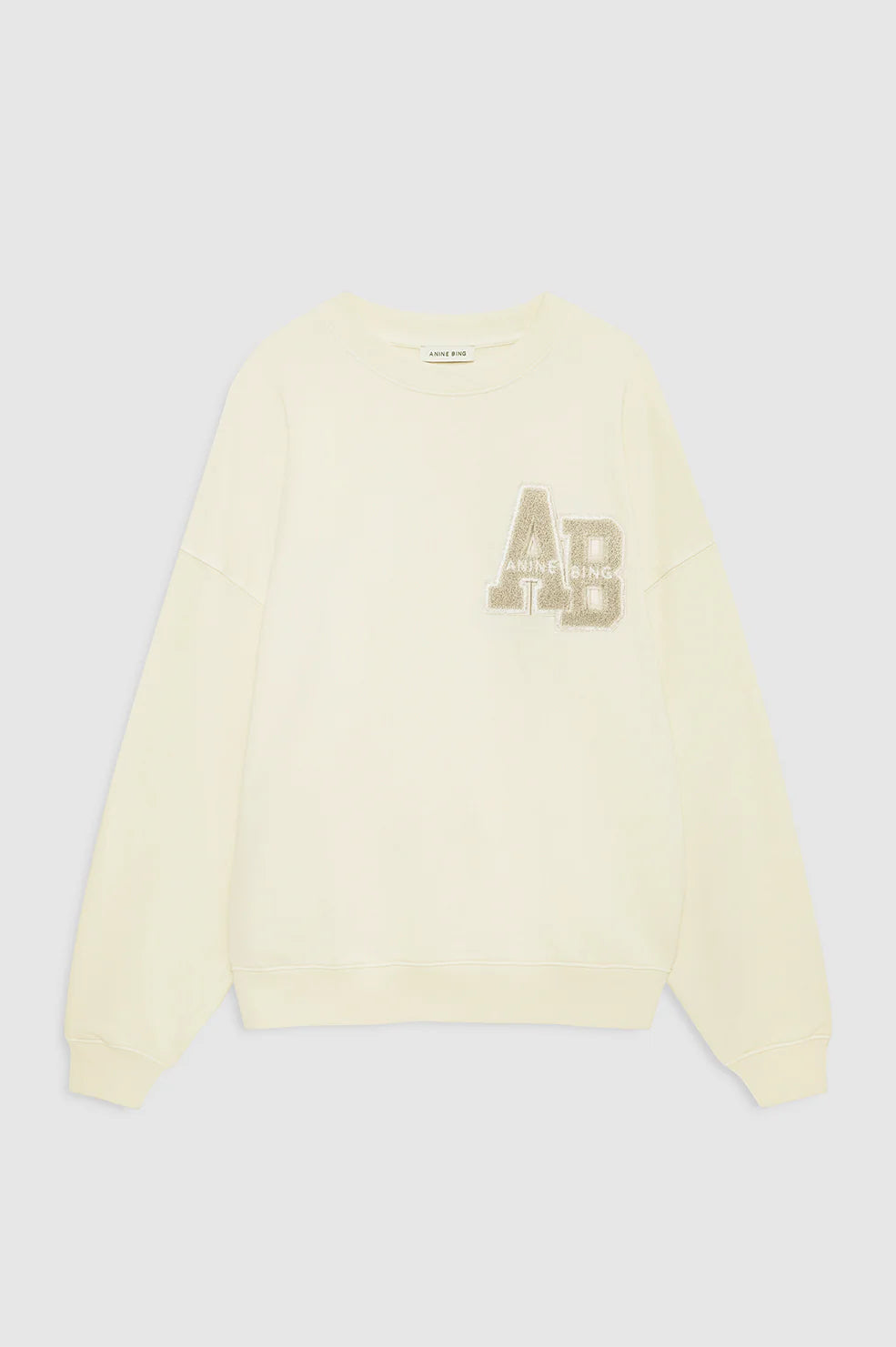 Miles Sweatshirt Letterman in Cream