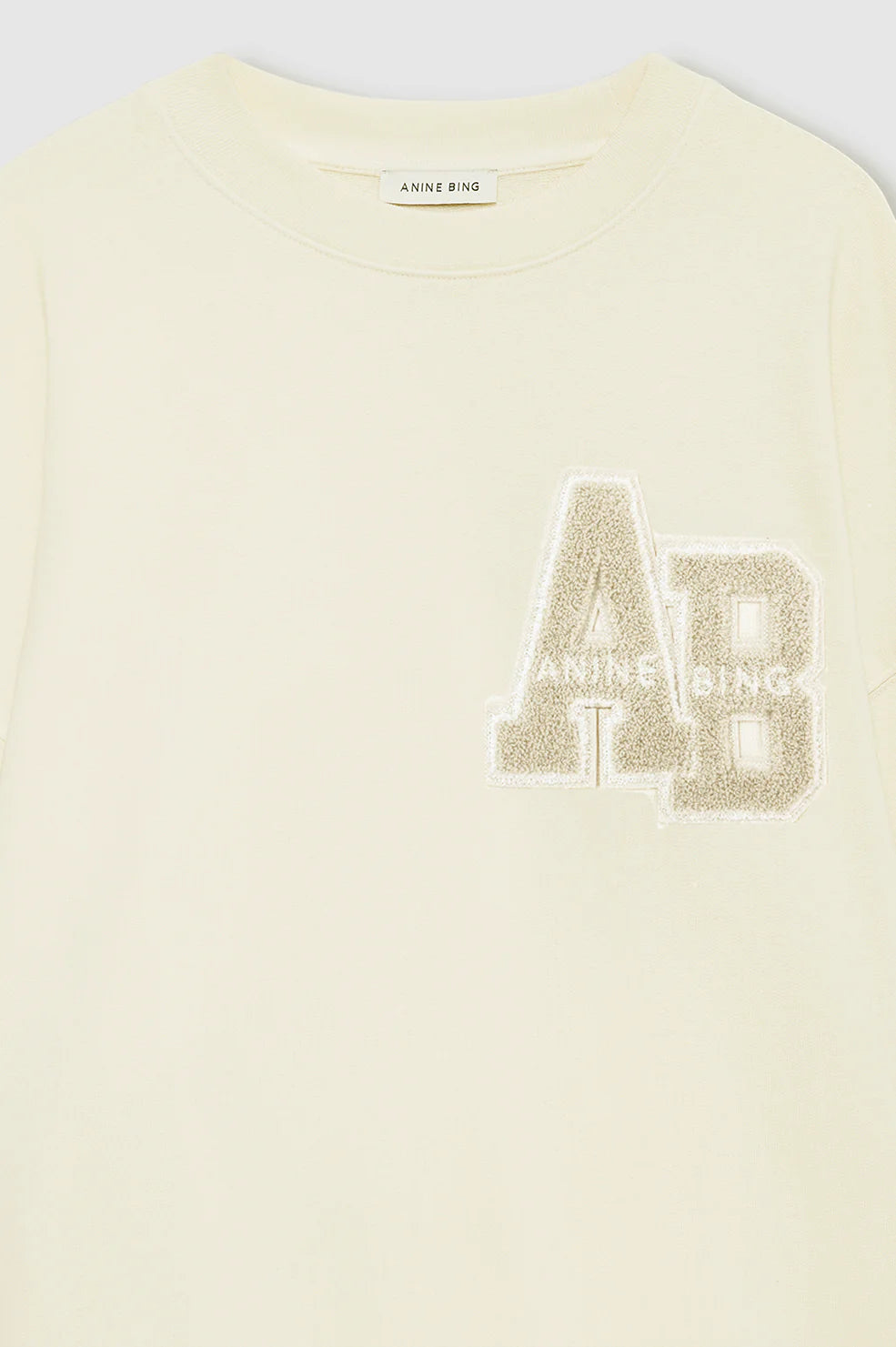 Miles Sweatshirt Letterman in Cream