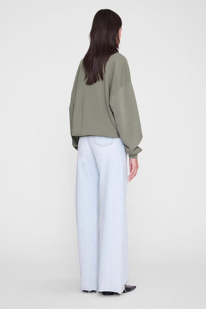 Miles Sweatshirt Letterman in Sage